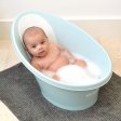 Shnuggle Baby Bath With Plug & Foam Backrest Aqua