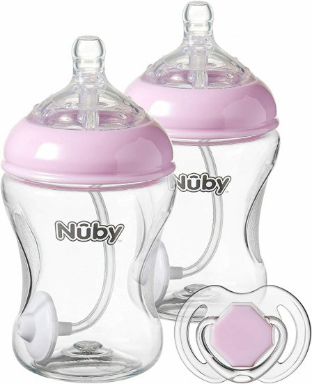 Nuby Reduce Reflux Baby Bottles with Anti Colic Teats